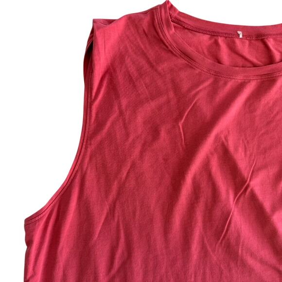 Lululemon Brunswick Muscle Tank Brier Rose Coral Plus Size 16 Cotton Muscle Tank - Picture 3 of 6